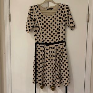 Polka dot mini dress, size M